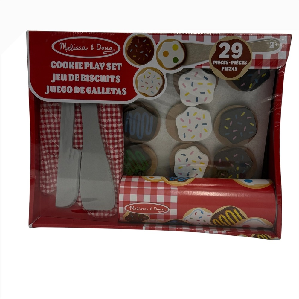 Melissa & Doug Wooden Slice and Bake Cookie Play Set 29 Pcs Kitchen Toy 4074